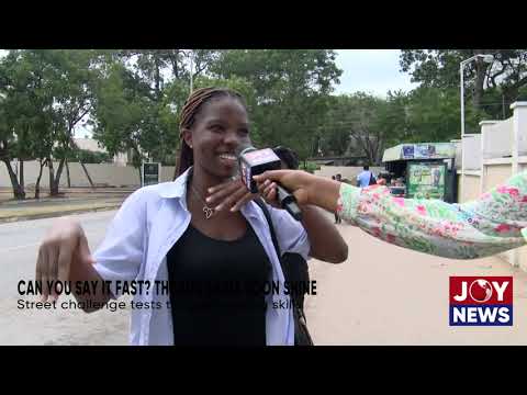 Can you say it fast? The sun shall soon shine: Street challenge tests tongue twisting skills.