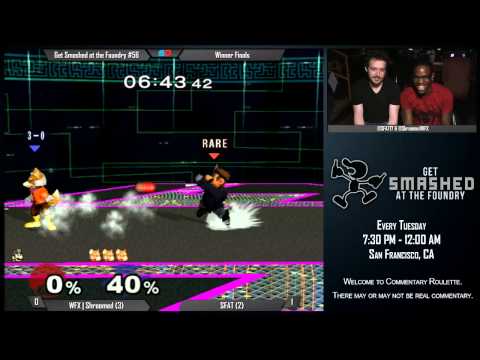 Get Smashed at the Foundry #56 - Winner Finals: SFAT (Fox) vs WFX|Shroomed (Marth/Sheik/Doc)