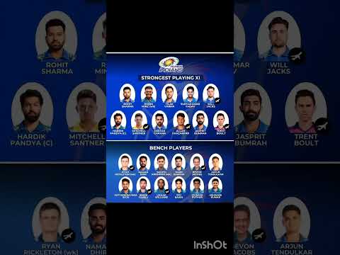 Mumbai Indians Strongest Playing 11 vs Bench Players #ipl2025 #mumbaiindians