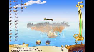 Beating the final boss with the smallest boat in the game