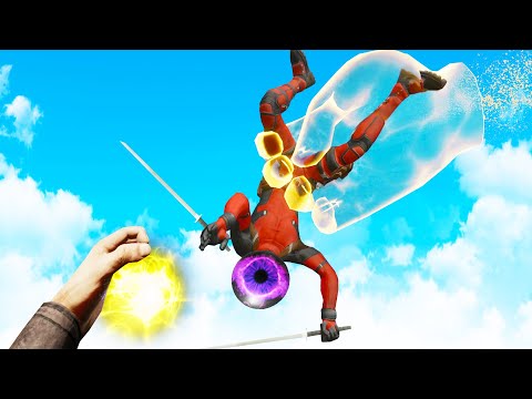 I Threw Deadpool into Space with Giant Magic Hands in Blade and Sorcery Multiplayer VR!