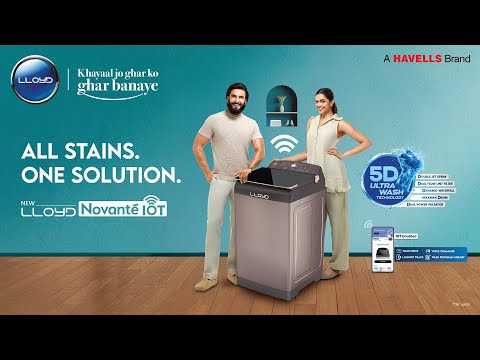 Lloyd Novante Washing Machine | IoT | 5D Wash | Ranveer & Deepika | Hindi | 25 Sec