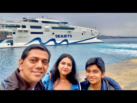 Greece Day 3 | Mykonos to Santorini | SeaJets|  Paros and Naxos Islands | Athinios Port Santorini