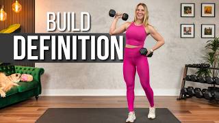 30 min. BUILD DEFINITION Chest, Shoulders, Triceps, and Abs Supersets Strength Training