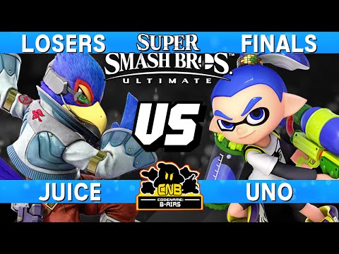 Smash Ultimate Tournament Losers Finals - Juice (Falco) vs Uno (Inkling) - CNB 203