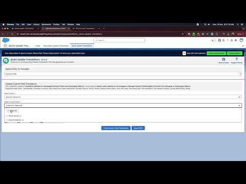 Field Translations Demo