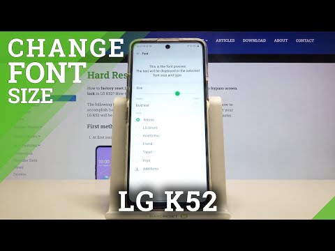 LG K52 Font Size – Display Personalization