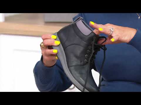 Clarks Unstructured Leather Lace-Up Boots - Un Adorn Walk on QVC