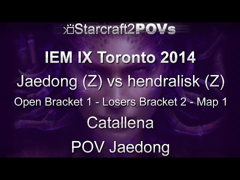 SC2 HotS - IEM IX Toronto 2014 - Jaedong vs hendralisk - OB1 LB2 - Map 1 - Catallena - Jaedong