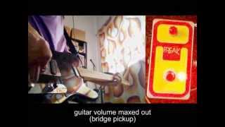 Video thumbnail for Freakshow Fuzz Pedal demo + Hardwire RV-7 Reverse and Gated Reverb by Marcelo Badari