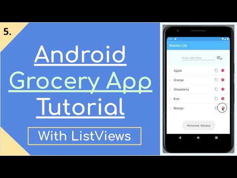 5. Custom ListView Layout | Android Grocery List App Complete