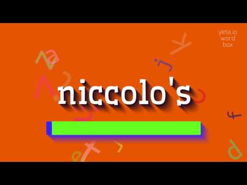 How to say "niccolo's"! (High Quality Voices)