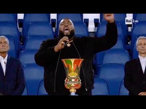 SERGIO SYLVESTRE SBAGLI L'INNO E SI SCUSA CON GLI ITALIANI - Napoli Juventus Coppa Italia 2020