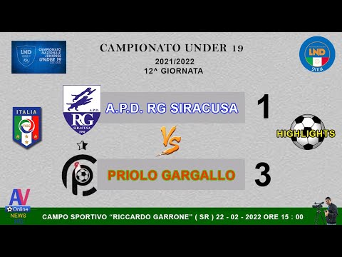 Video Highlights - RG - PRIOLO G.  Under 19 - 2021/2022
