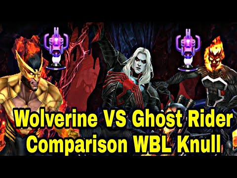 Ghost Rider VS Wolverine New Uniform WBL Knull Comparison With Ctp of Rage - Marvel Future Fight
