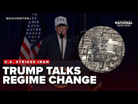 President Trump sends a strong message to Iran about airstrikes and regime change
