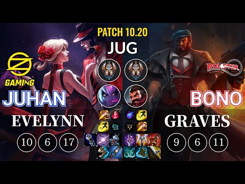 OZ Juhan Evelynn vs KT Bono Graves Jungle - KR Patch 10.20