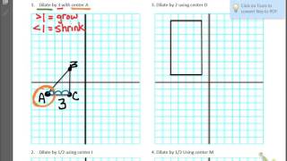 Common Core Math: Geometric Dilation