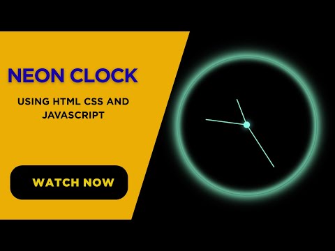 NEON CLOCK USING HTML CS AND JS || BEST PROJECT FOR WEB DEVELOPER || TECHHIM