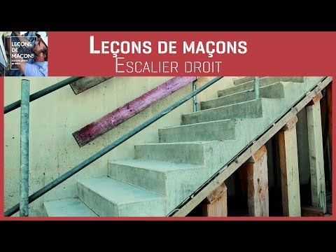 Les bons gestes en maçonnerie - Escalier droit