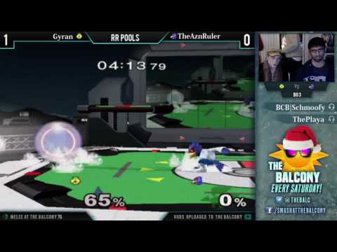 Melee @ the Balcony 76 - Pools RR ft. Gyran (Sheik) VS Pulse (Marth)