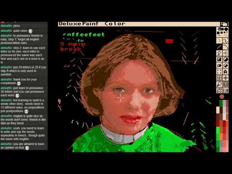 Amiga Deluxe Paint - 1st colour portrait attempt.