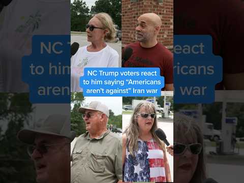 NC Trump voters react to him saying 'Americans aren't against' Iran war