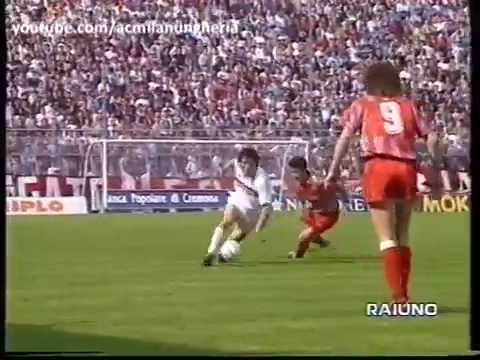 Serie A 1991/1992 | Cremonese vs AC Milan 1-1 | 1992.04.12