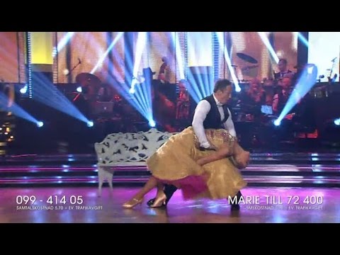 Marie Serneholt och Kristjan Lootus i en tango - Let’s Dance (TV4)