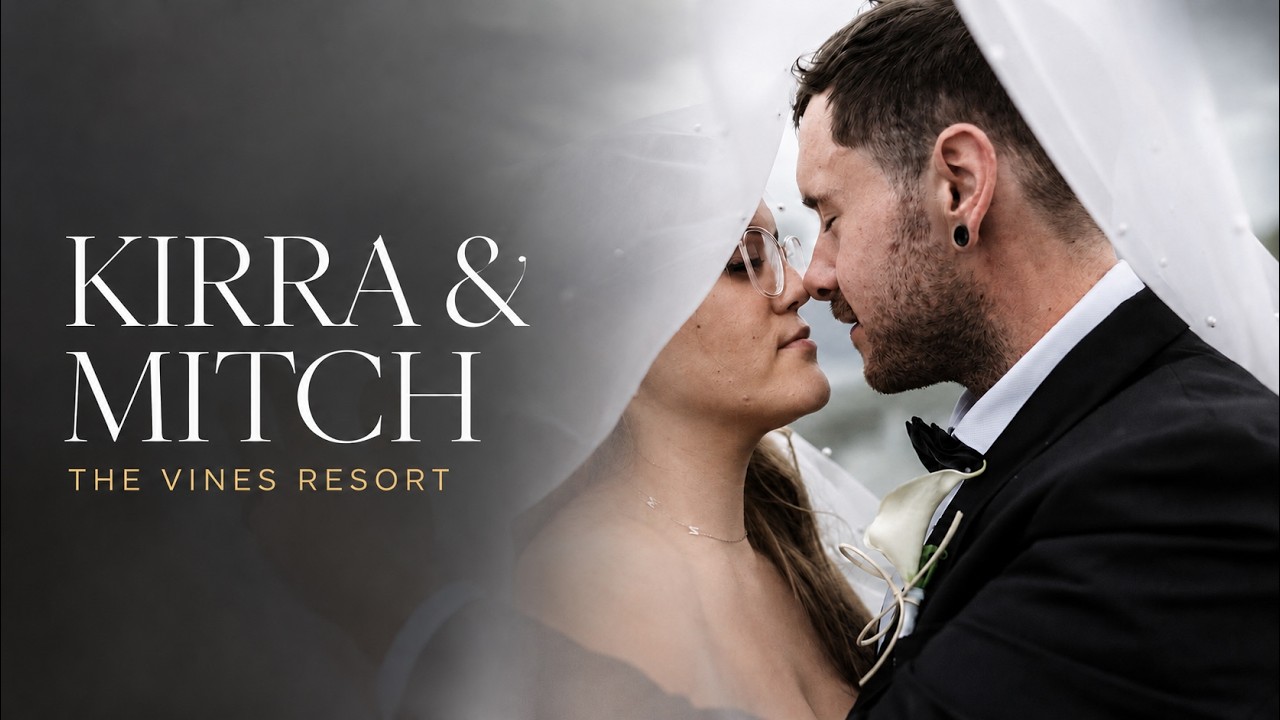 Kirra and Mitch's Vines Resort wedding film — click to play