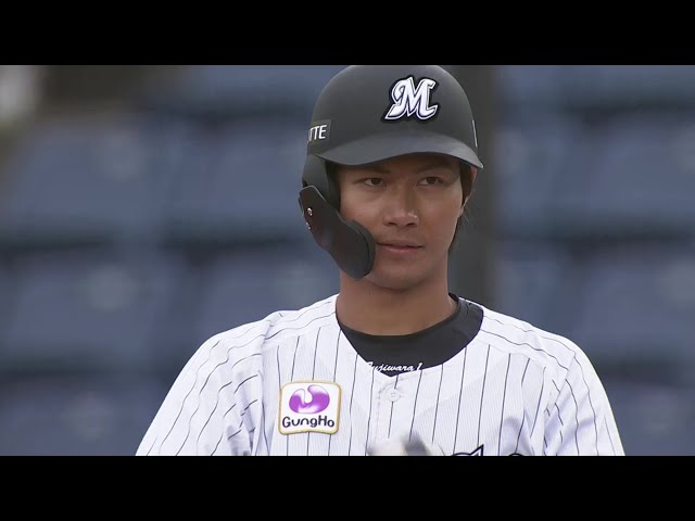 【9回裏】9回2アウトから意地の一打!! マリーンズ・藤原恭大のタイムリーヒットで1点差に!!  2023年3月17日 千葉ロッテマリーンズ 対 埼玉西武ライオンズ