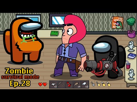 Survival Mode 🛠 Brawl Stars vs Among Us Zombie - Ep 28 - Animation