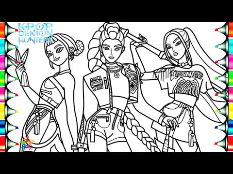 KPop Demon Hunters New Coloring Pages / How to Color Rumi Mira Zoey / NCS Music