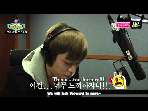 [140326] Show Champ BTS: Daehyun's cut - This is...too buttery!!!