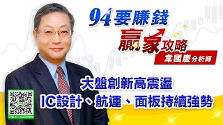 大盤新高震盪 IC設計、航運、面板強勢