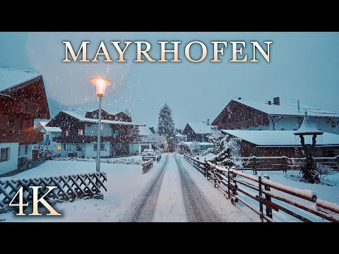 Heftiger Schneefall in Mayrhofen ❄️ Atemberaubender Winterspaziergang in den österreichischen Alpen