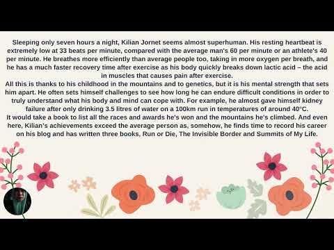 Pronunciation Practice /A biography of Kilian Jornet