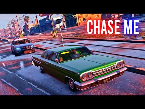 GTA 5 Police Chase Me! Episode 10: Lowrider Mayhem - GTA 5 Funny Moments Mods Cheats Evade