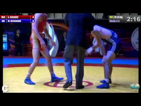 GGP2013 / Artem Gebekov (RUS) - Mirjalal HASANZADE - FS 55 kg bronze medal match