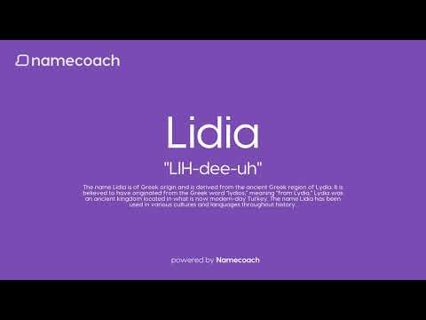 How to Pronounce Lidia