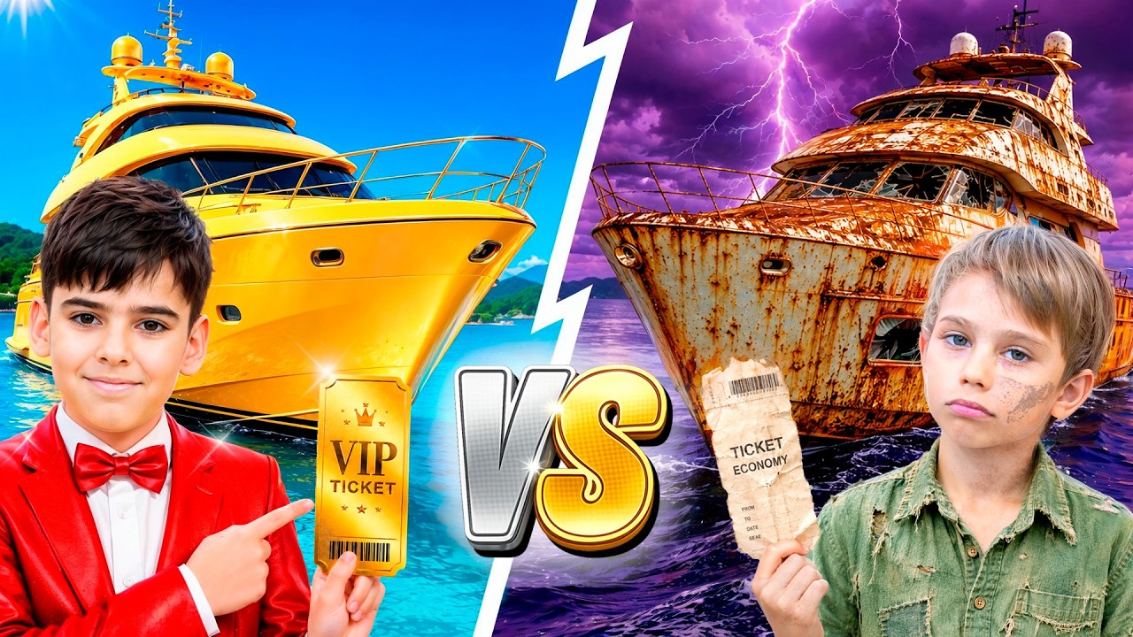 1$ vs 1 000 000$ Yacht Challenge for Kids