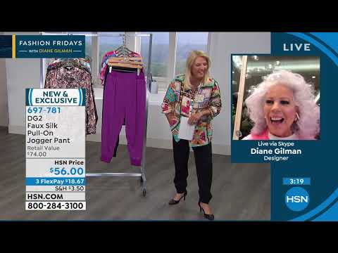 DG2 by Diane Gilman Faux Silk PullOn Jogger Pant