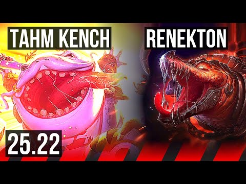 TAHM KENCH vs RENEKTON (TOP) | 9/1/8, Godlike | EUW Master | 25.22