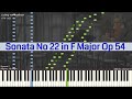 Beethoven - Sonata 22 in F Major Op 54 | Piano Synthesia | Library of Music