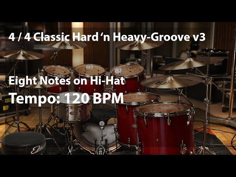 4/4 Classic Hard Heavy Groove v3 120 BPM