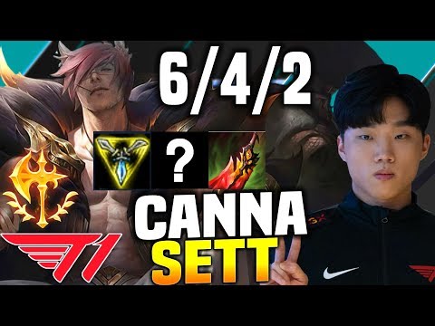 SKT T1 CANNA PICKS SETT TOP! - SKT T1 Canna Plays Sett vs Lucian Top! | Season 2020 KR SoloQ