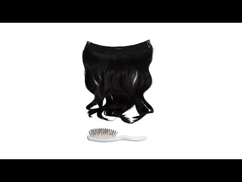 Hair2wear Extension with Brush  12" Almost Black/Ebony