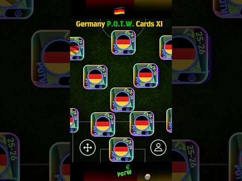 Max Rated Germany POTW XI 🇩🇪 | Unstoppable Squad in eFootball Mobile