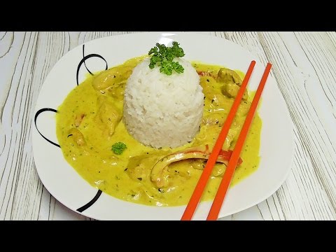 Chicken curry with rice