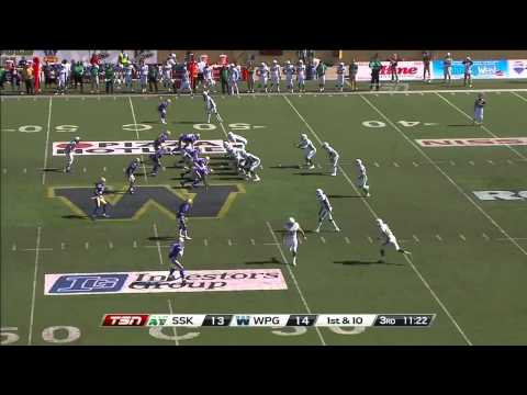 CFL Recap: Saskatchewan 25, Winnipeg 24 - Week 11, 2012